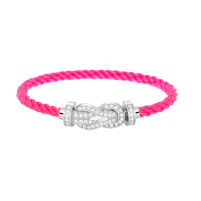 [Rosla]CHANCE LARGE 8 FIGURE BUCKLE FULL DIAMOND BRACELET SILVER