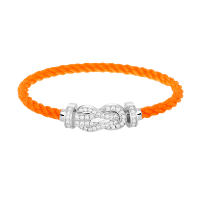 [Rosla]CHANCE LARGE 8 FIGURE BUCKLE FULL DIAMOND BRACELET SILVER