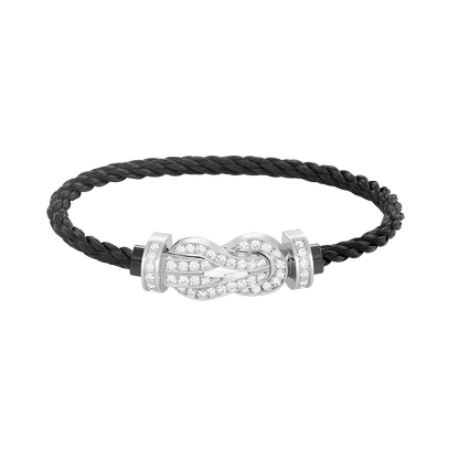 [Rosla]CHANCE LARGE 8 FIGURE BUCKLE FULL DIAMOND BRACELET SILVER