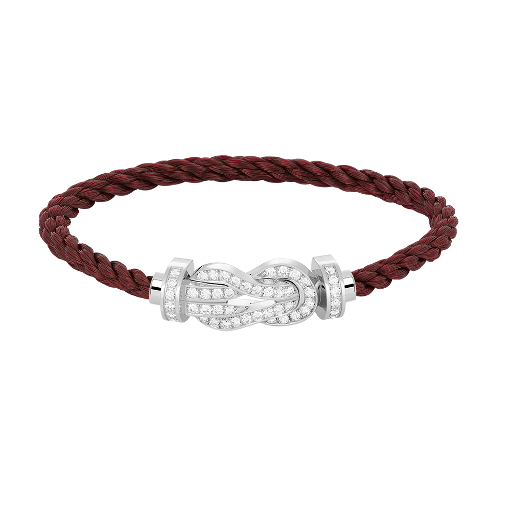 [Rosla]CHANCE LARGE 8 FIGURE BUCKLE FULL DIAMOND BRACELET SILVER