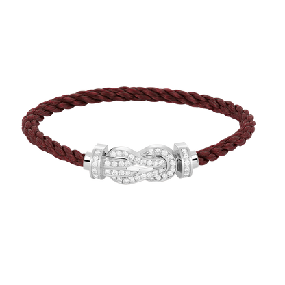[Rosla]CHANCE LARGE 8 FIGURE BUCKLE FULL DIAMOND BRACELET SILVER