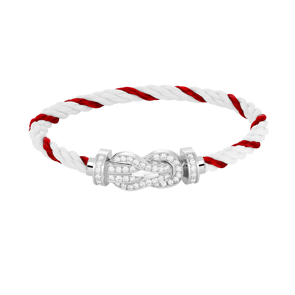 [Rosla]CHANCE LARGE 8 FIGURE BUCKLE FULL DIAMOND BRACELET SILVER