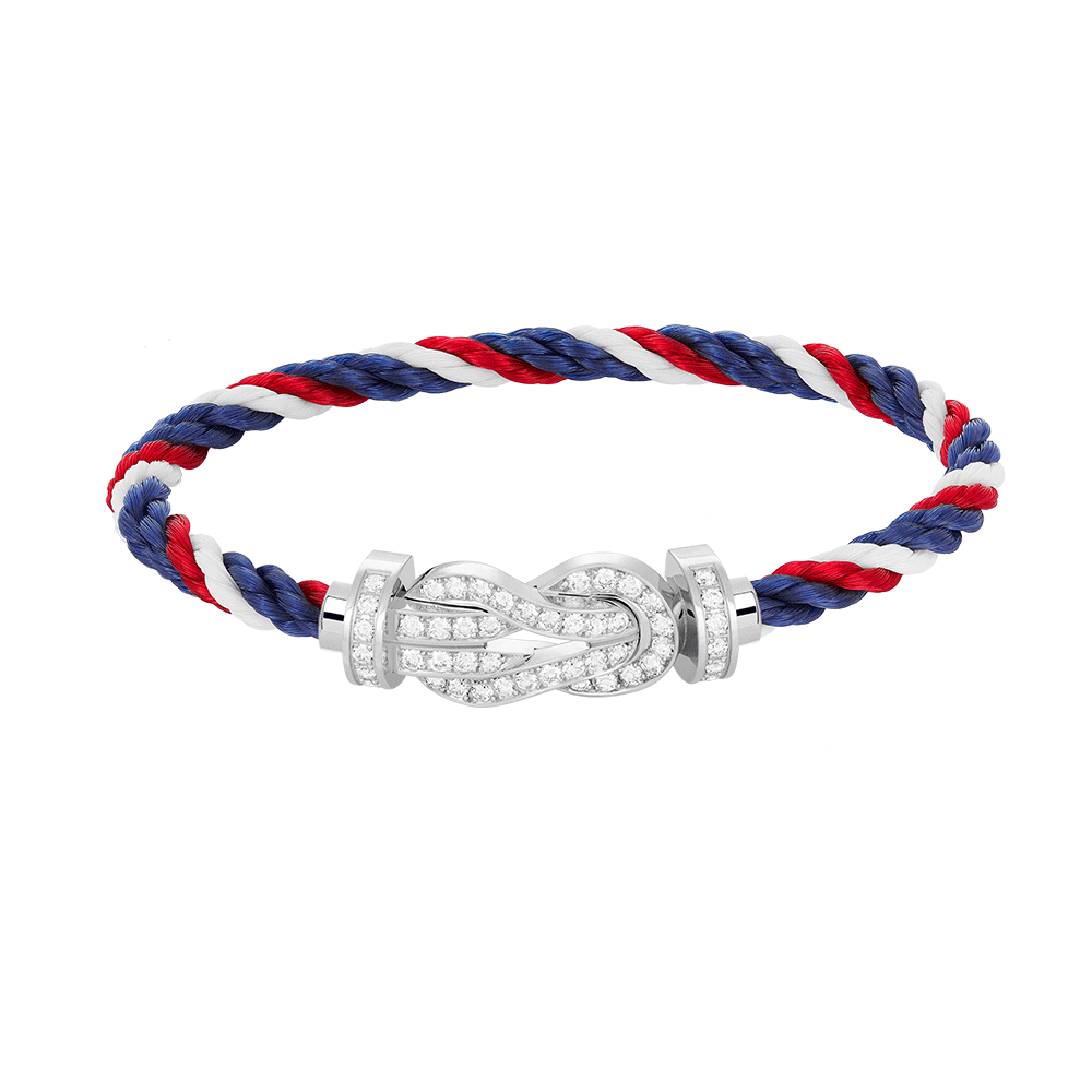 [Rosla]CHANCE LARGE 8 FIGURE BUCKLE FULL DIAMOND BRACELET SILVER