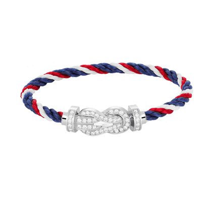 [Rosla]CHANCE LARGE 8 FIGURE BUCKLE FULL DIAMOND BRACELET SILVER