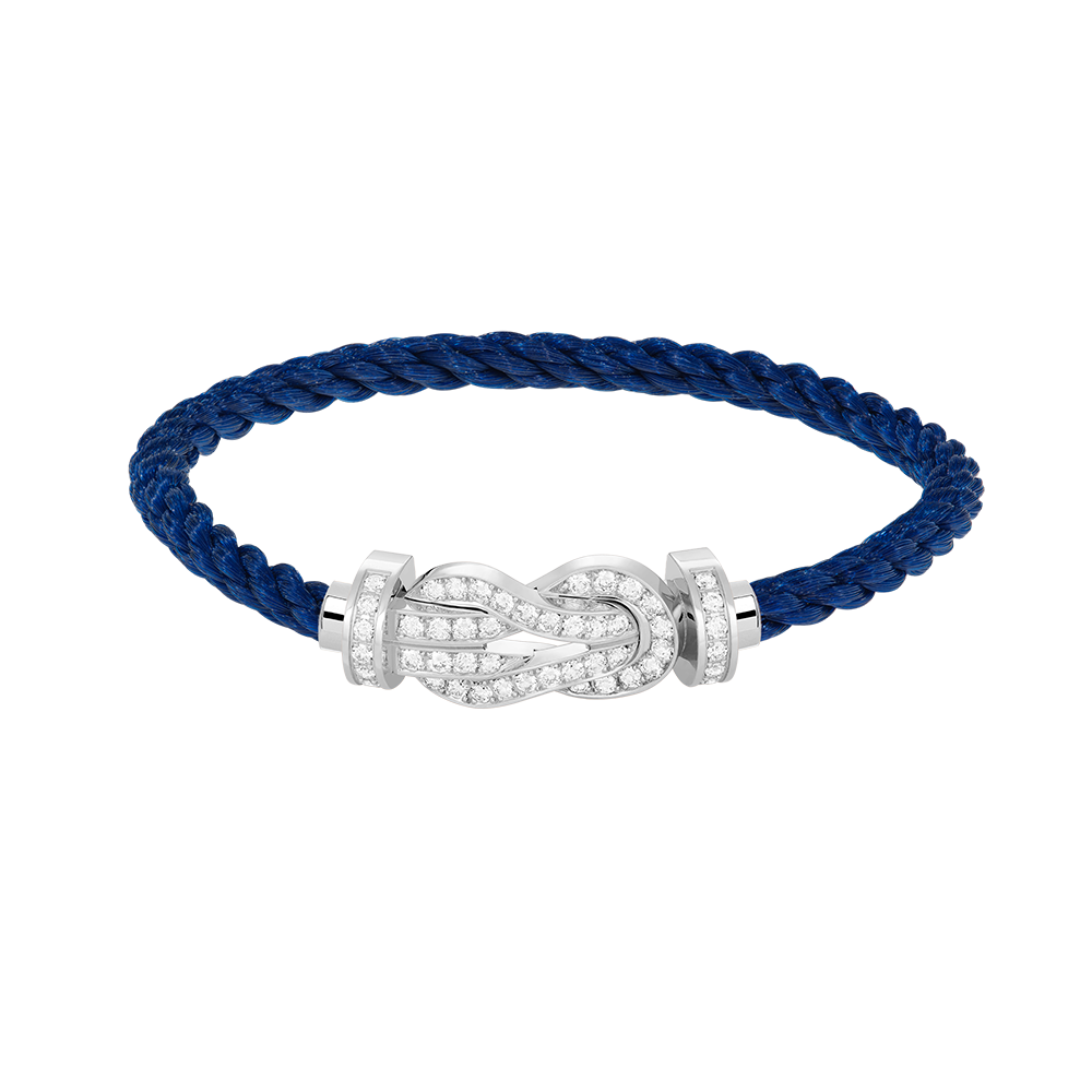 [Rosla]CHANCE LARGE 8 FIGURE BUCKLE FULL DIAMOND BRACELET SILVER