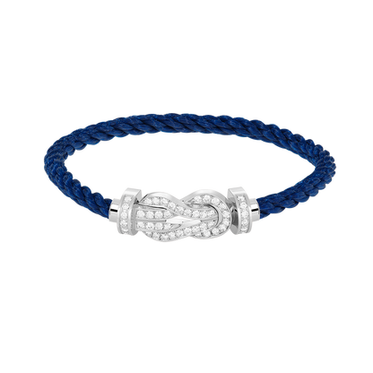 [Rosla]CHANCE LARGE 8 FIGURE BUCKLE FULL DIAMOND BRACELET SILVER
