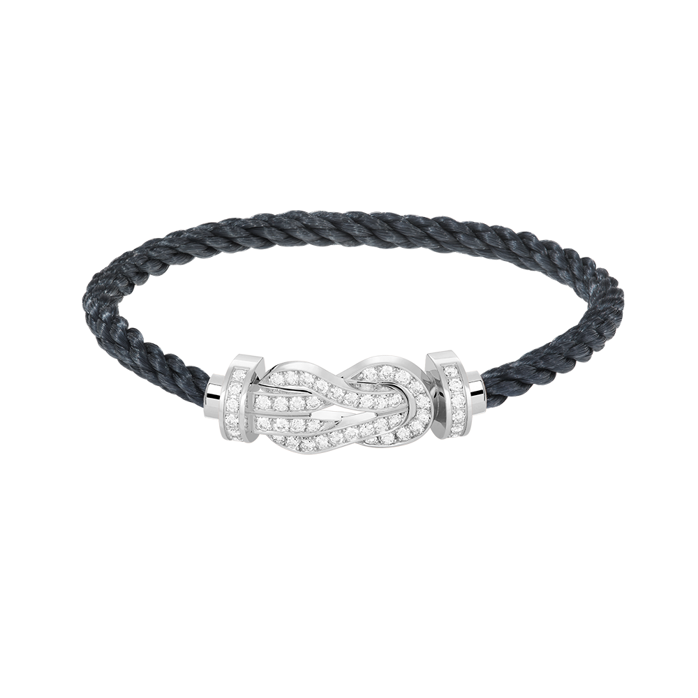 [Rosla]CHANCE LARGE 8 FIGURE BUCKLE FULL DIAMOND BRACELET SILVER