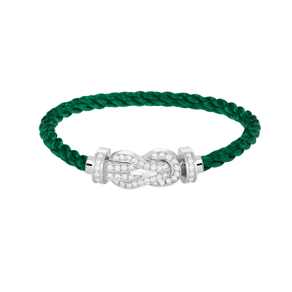 [Rosla]CHANCE LARGE 8 FIGURE BUCKLE FULL DIAMOND BRACELET SILVER