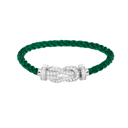 [Rosla]CHANCE LARGE 8 FIGURE BUCKLE FULL DIAMOND BRACELET SILVER