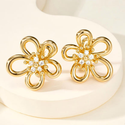 [Rosla] FLOWERLACE EARRING 5 DIAMONDS