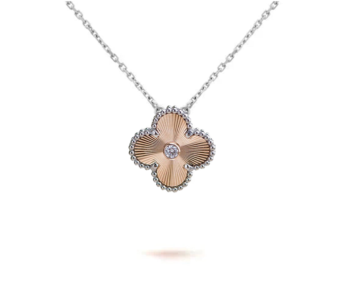 [Rosla]CLOVER 15MM NECKLACE SILVER COLLECTION
