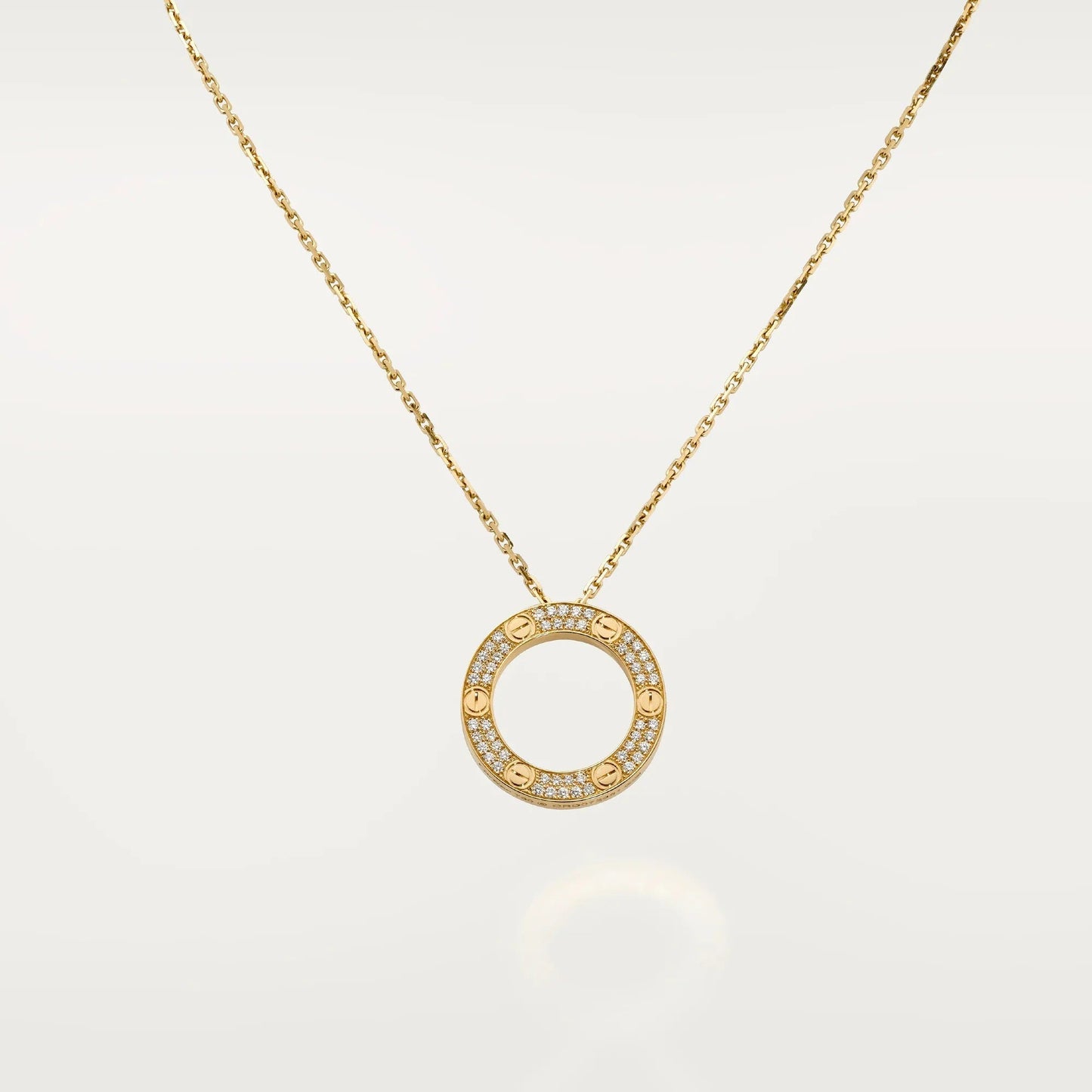 [Rosla]LOVE NECKLACE 16MM  FULL DIAMOND