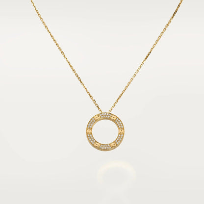 [Rosla]LOVE NECKLACE 16MM  FULL DIAMOND