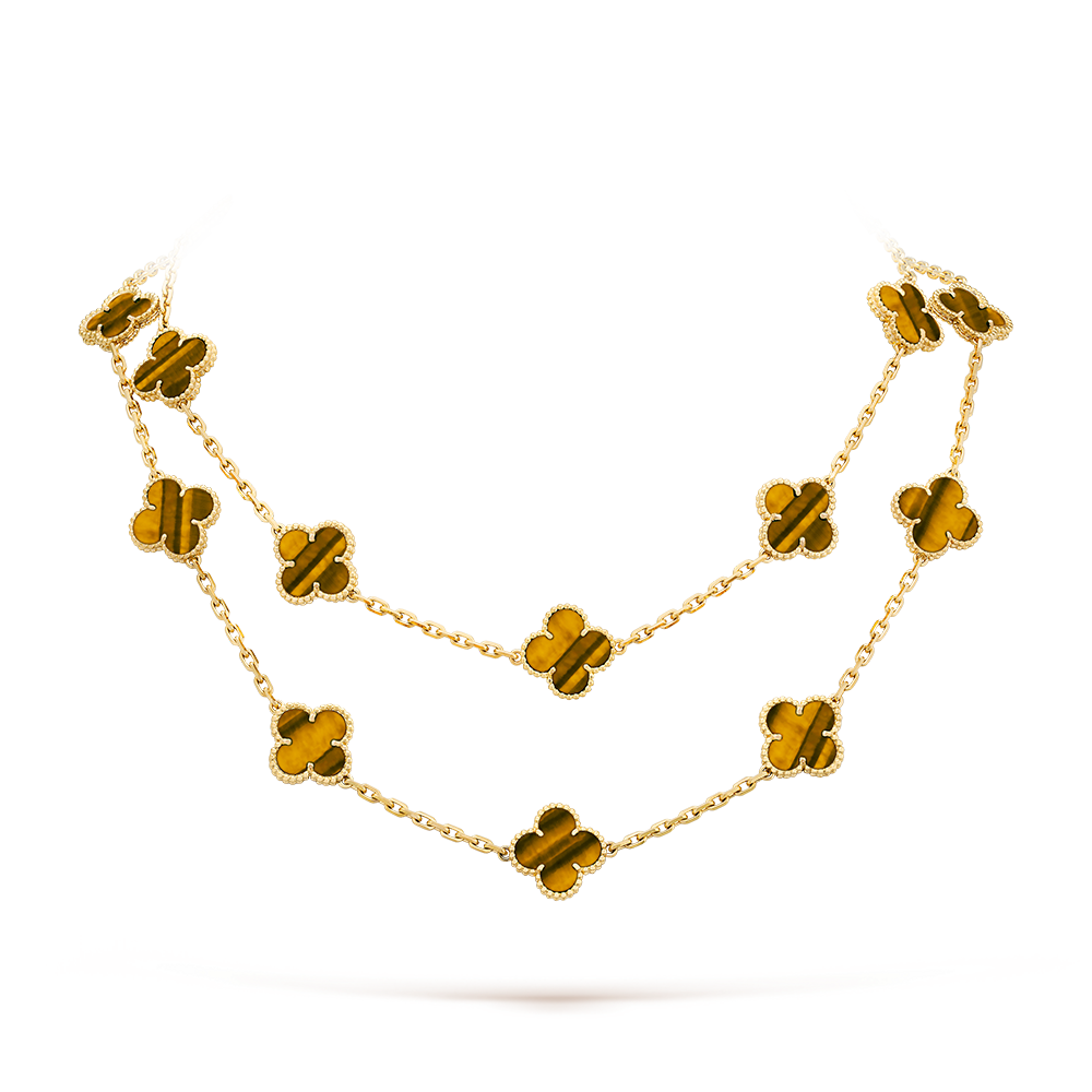 [Rosla]CLOVER 20 MOTIFS TIGER EYE ROSE GOLD