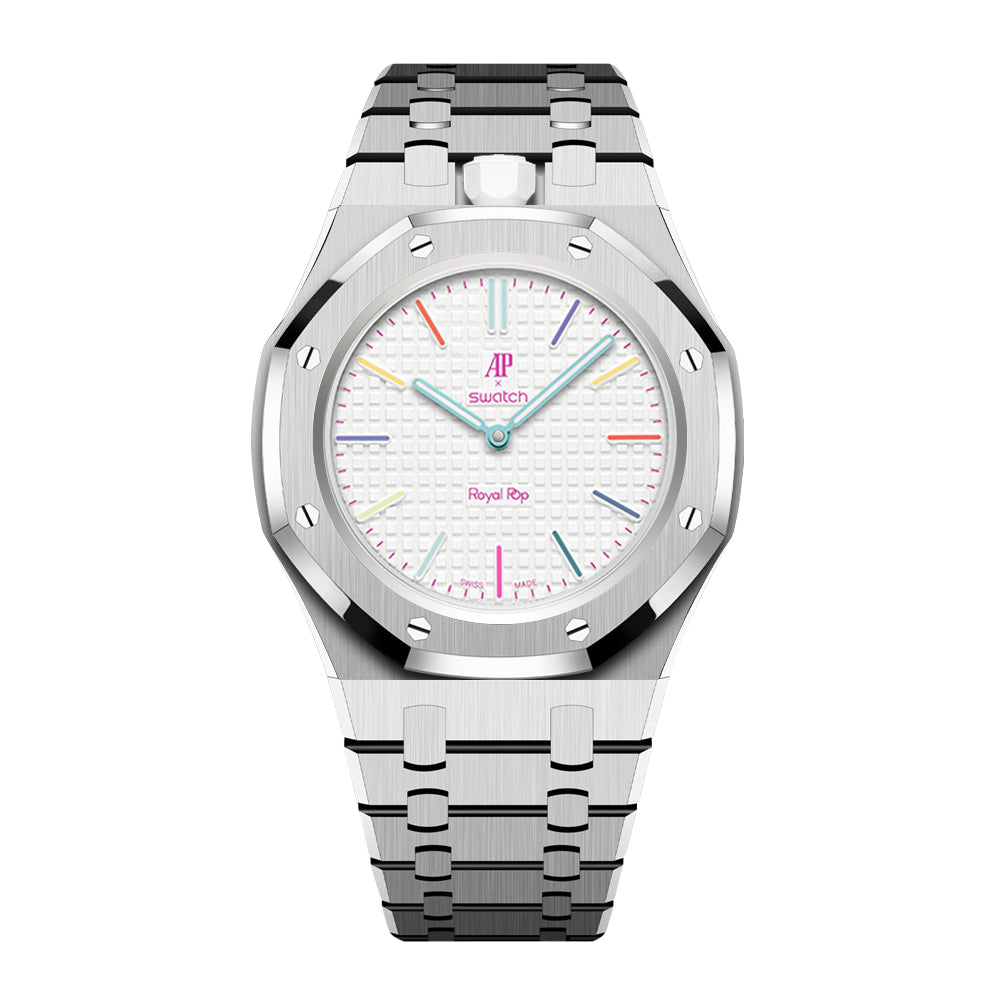 [Rosla]Royal Oak Pop Exclusive Steel Case & Strap Full‑wrap Embedded Watch Band