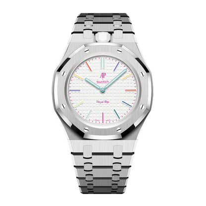 [Rosla]Royal Oak Pop Exclusive Steel Case & Strap Full‑wrap Embedded Watch Band