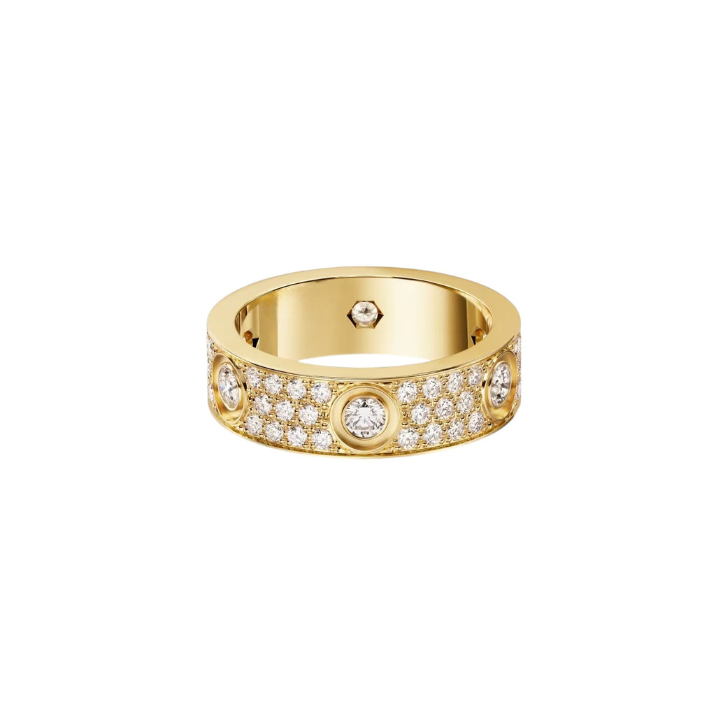[Rosla]LOVE 5.5MM FULL-PAVE 6-DIAMOND RING