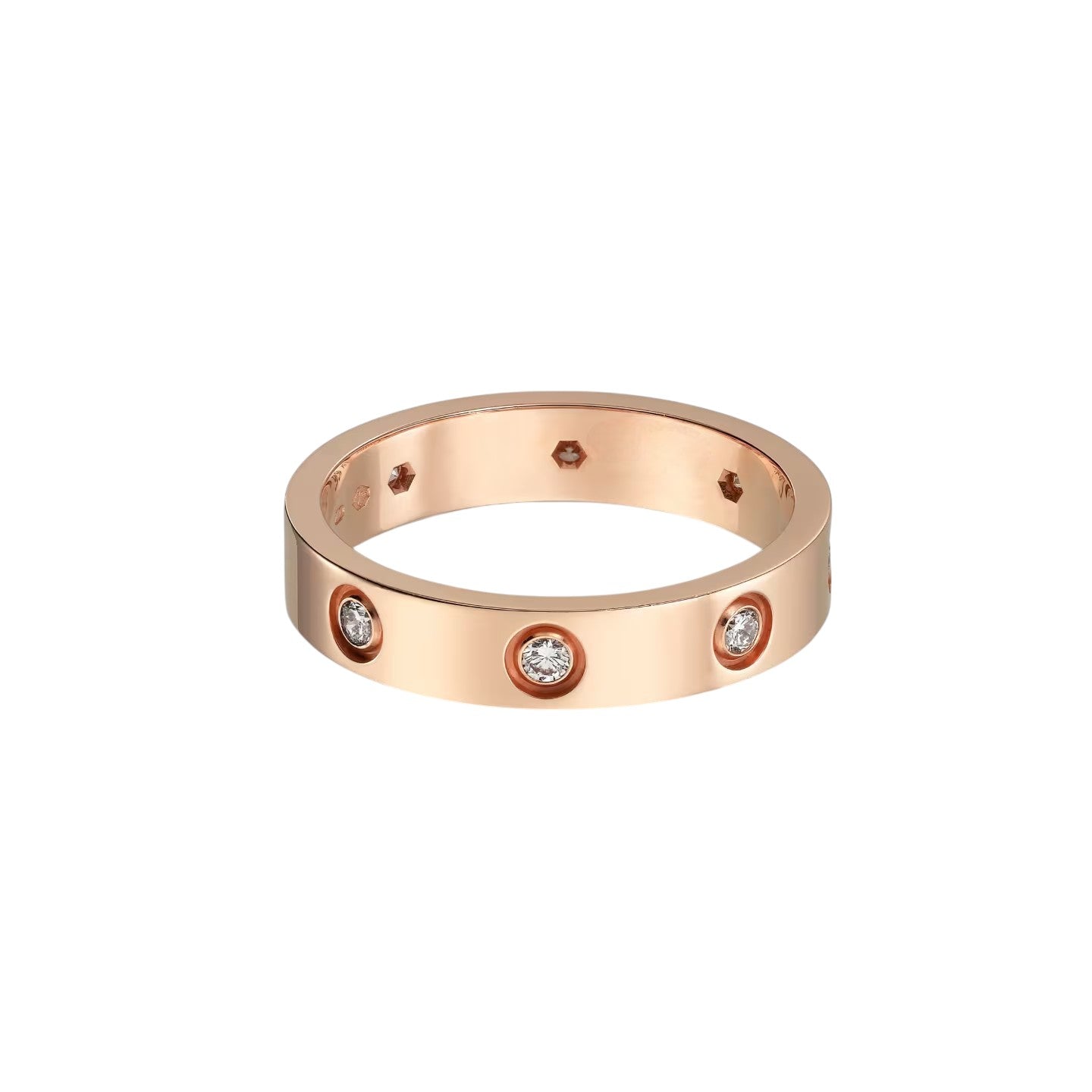 [Rosla]LOVE 4MM 8 DIAMOND RING