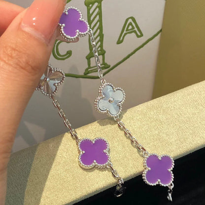 [Rosla] CLOVER 5 MOTIF VIOLET BRACELET COLLECTION