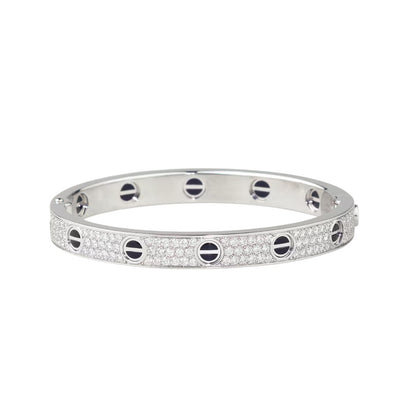 [Rosla]LOVE BRACELET 6.1MM DIAMOND-PAVED CERAMIC