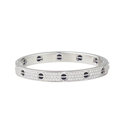 [Rosla]LOVE BRACELET 6.1MM DIAMOND-PAVED CERAMIC