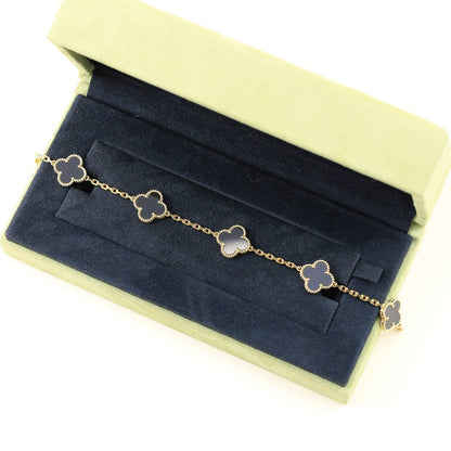 [Rosla] CLOVER 5 MOTIF ONYXS BRACELET COLLECTION