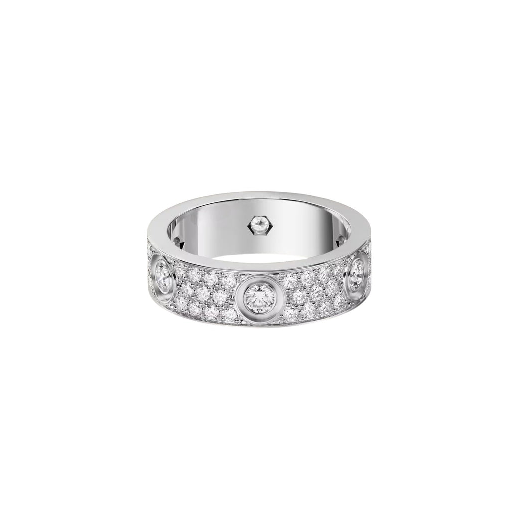 [Rosla]LOVE 5.5MM FULL-PAVE 6-DIAMOND RING