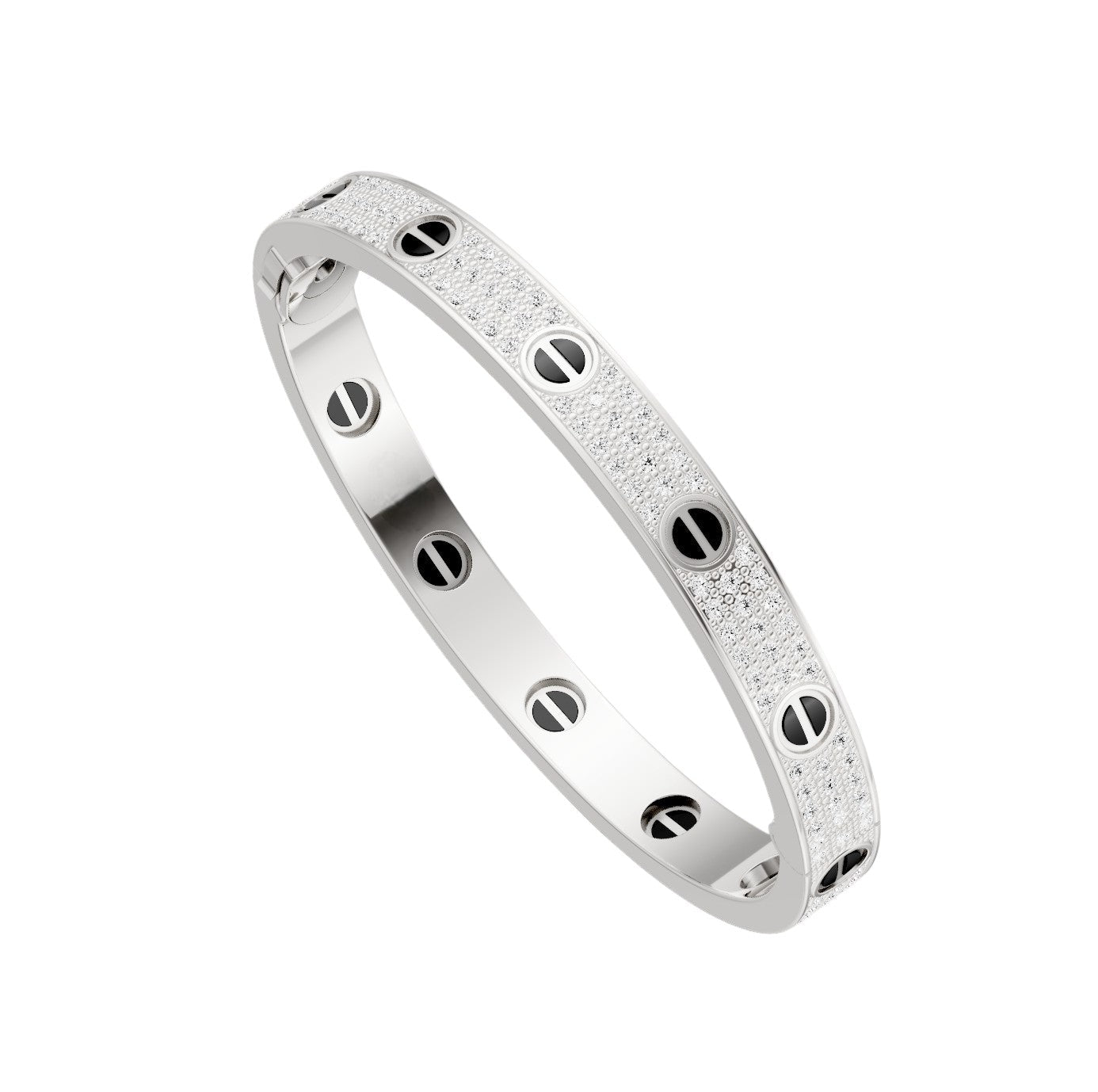 [Rosla]LOVE BRACELET 6.1MM DIAMOND-PAVED CERAMIC