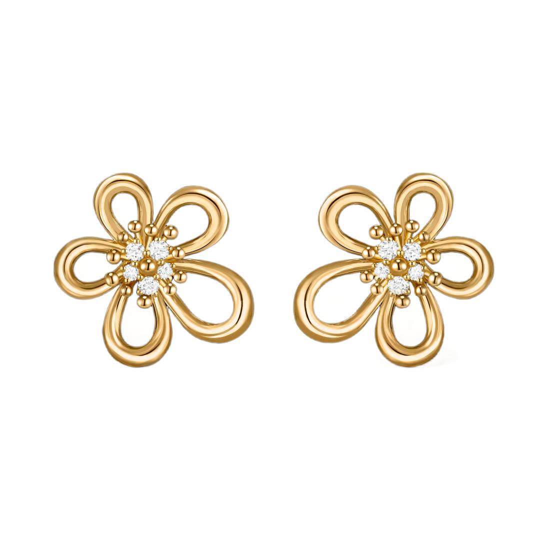 [Rosla] FLOWERLACE EARRING 5 DIAMONDS