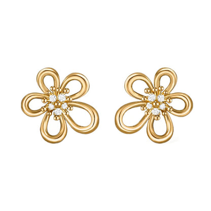 [Rosla] FLOWERLACE EARRING 5 DIAMONDS