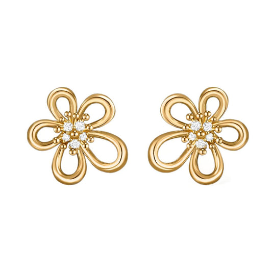 [Rosla] FLOWERLACE EARRING 5 DIAMONDS