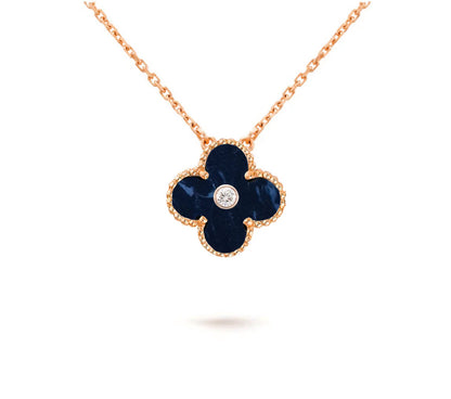 [Rosla]CLOVER 15MM DIAMOND SINGLE FLOWER NECKLACE COLLECTION
