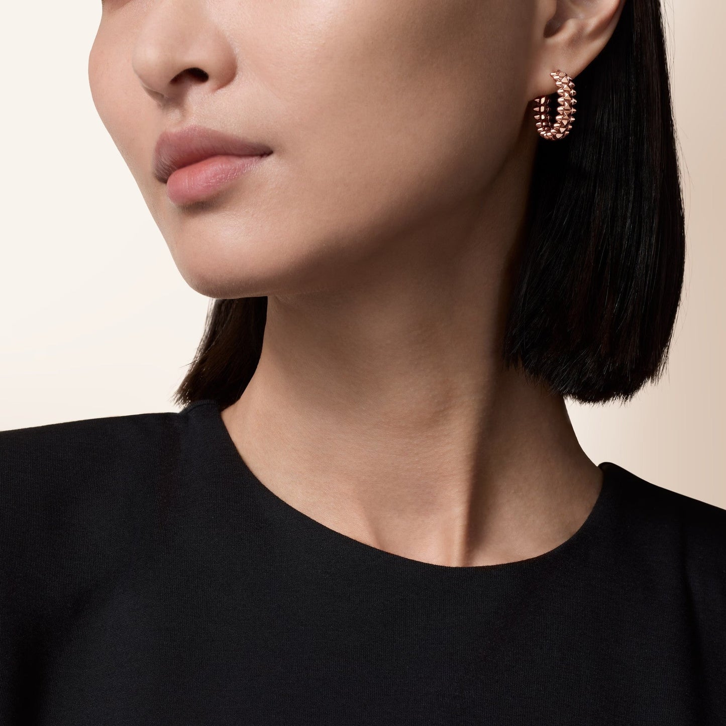 [Rosla]CLASH SMALL HOOP EARRINGS
