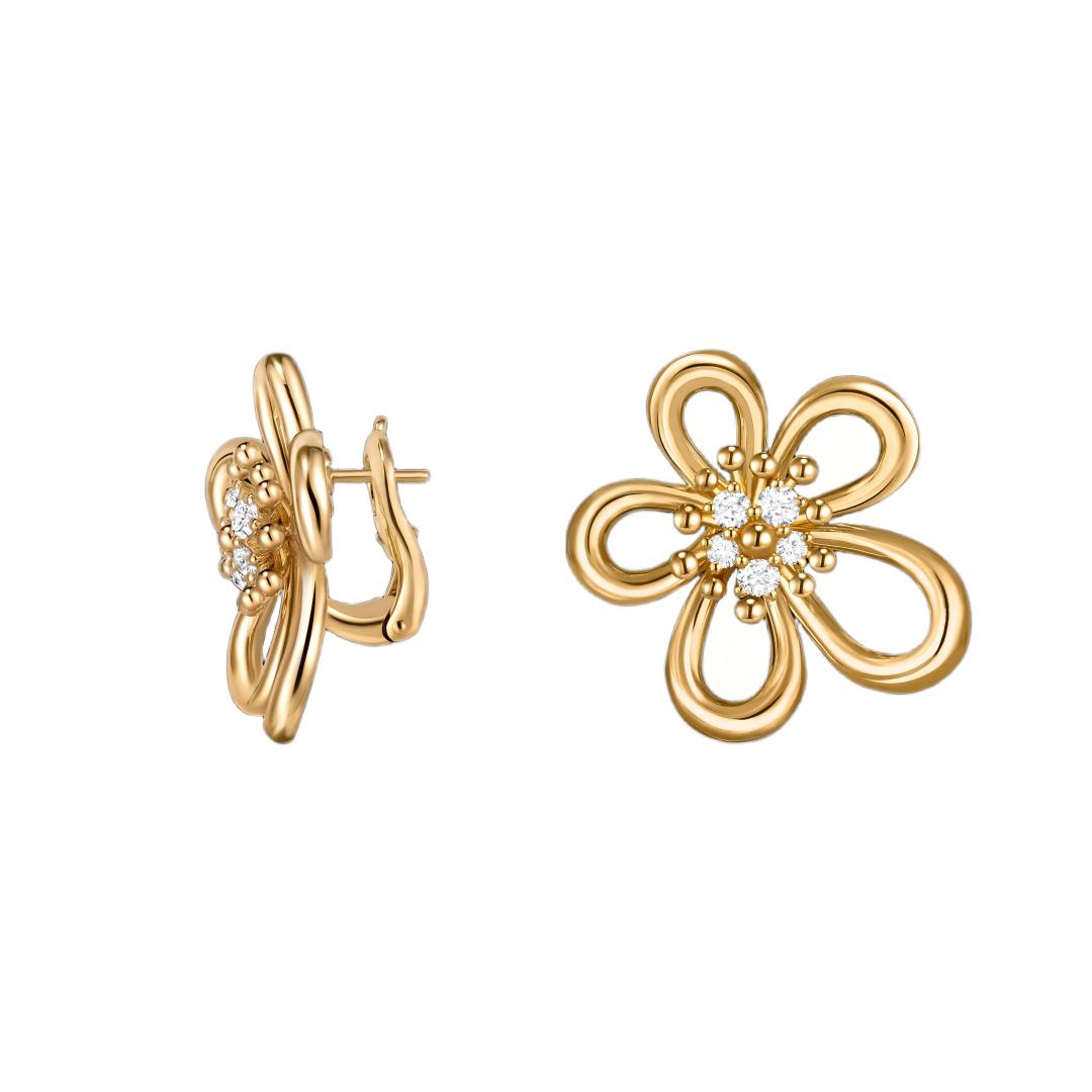 [Rosla] FLOWERLACE EARRING 5 DIAMONDS