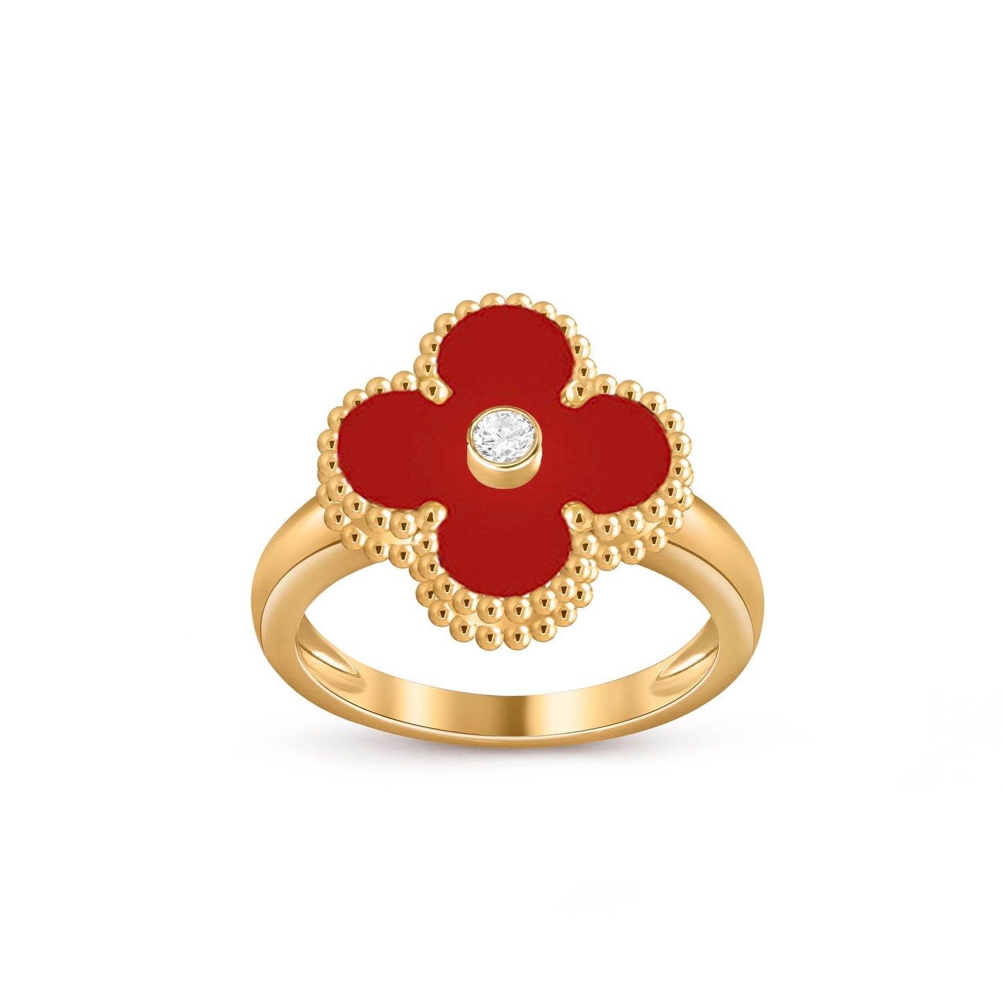 [Rosla]CLOVER DIAMOND RING GOLD COLLECTION