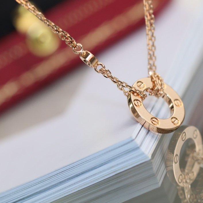 [Rosla]LOVE NECKLACE ADJUSTABLE ROSE GOLD 2 DIAMOND