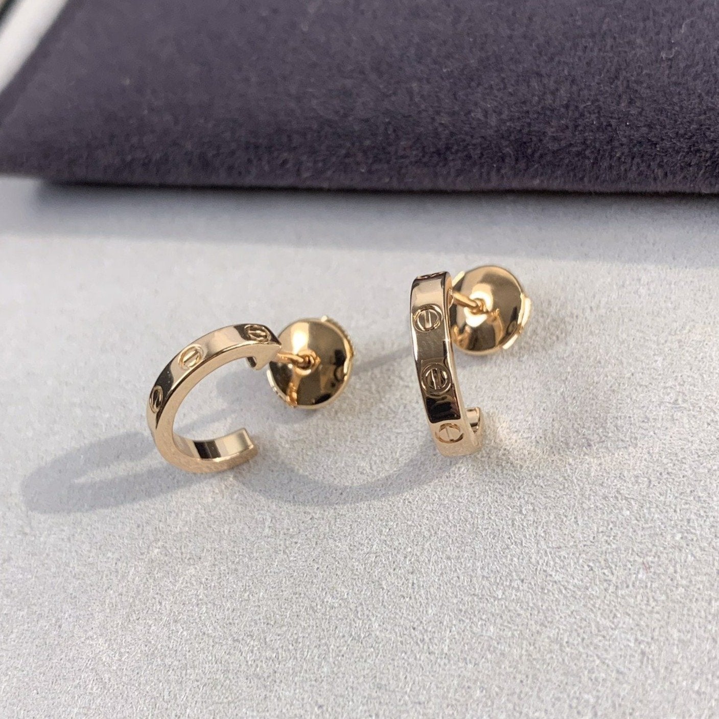 [Rosla]LOVE EARRINGS 2.65MM PINK GOLD