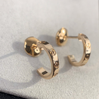 [Rosla]LOVE EARRINGS 2.65MM PINK GOLD