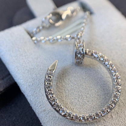 [Rosla]JUSTE NECKLACE SILVER DIAMONDS
