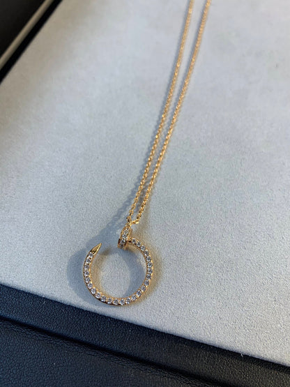 [Rosla]JUSTE NECKLACE PINK GOLD DIAMONDS