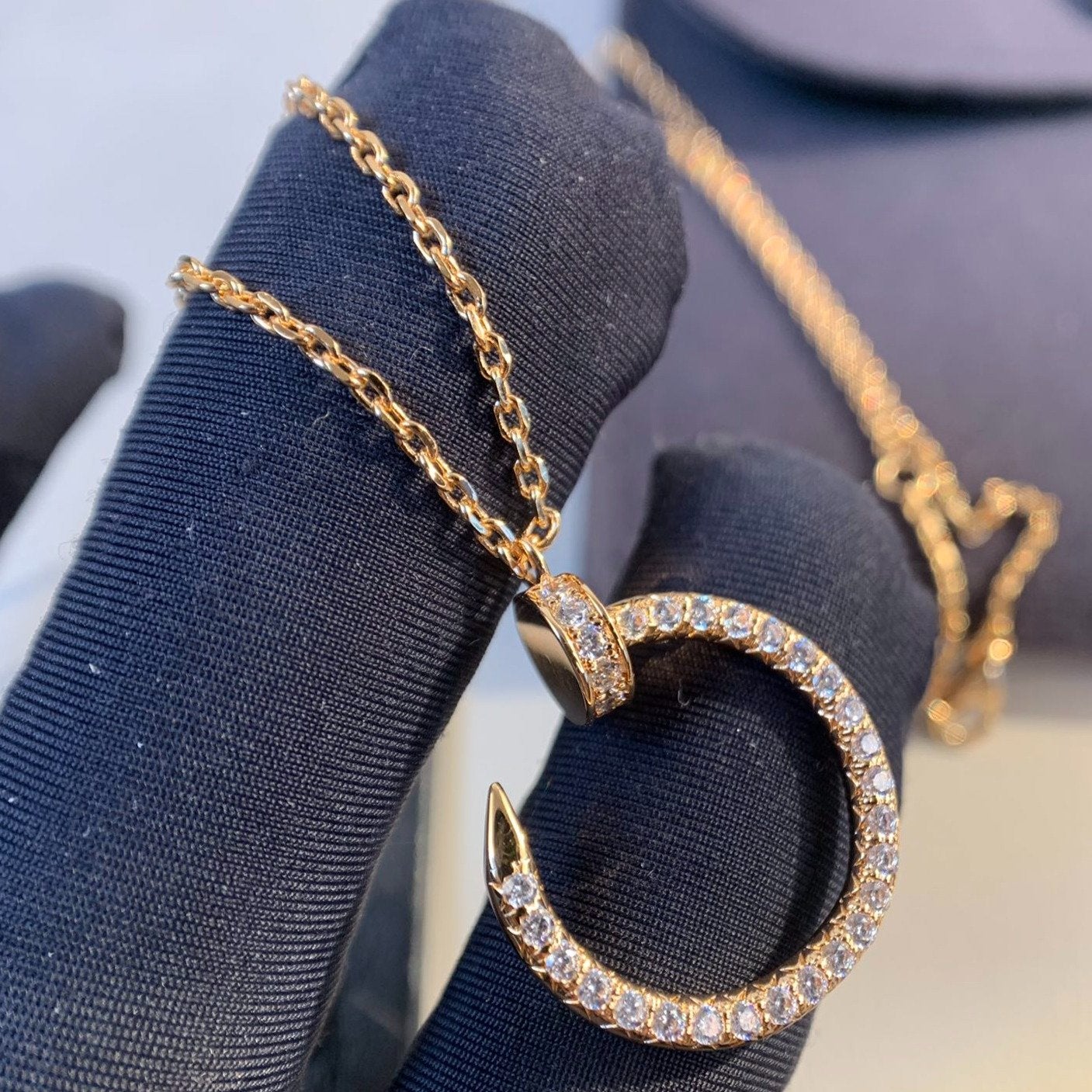 [Rosla]JUSTE NECKLACE PINK GOLD DIAMONDS