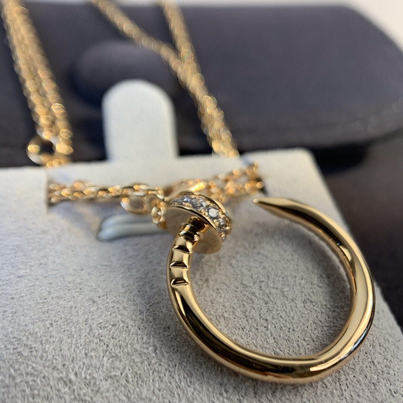 [Rosla]JUSTE NECKLACE PINK GOLD DIAMONDS
