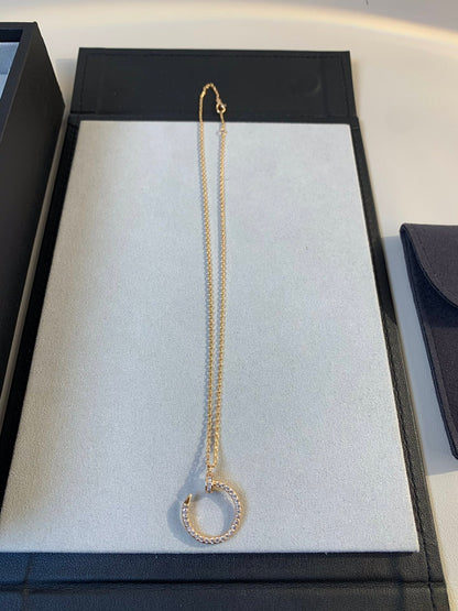 [Rosla]JUSTE NECKLACE PINK GOLD DIAMONDS