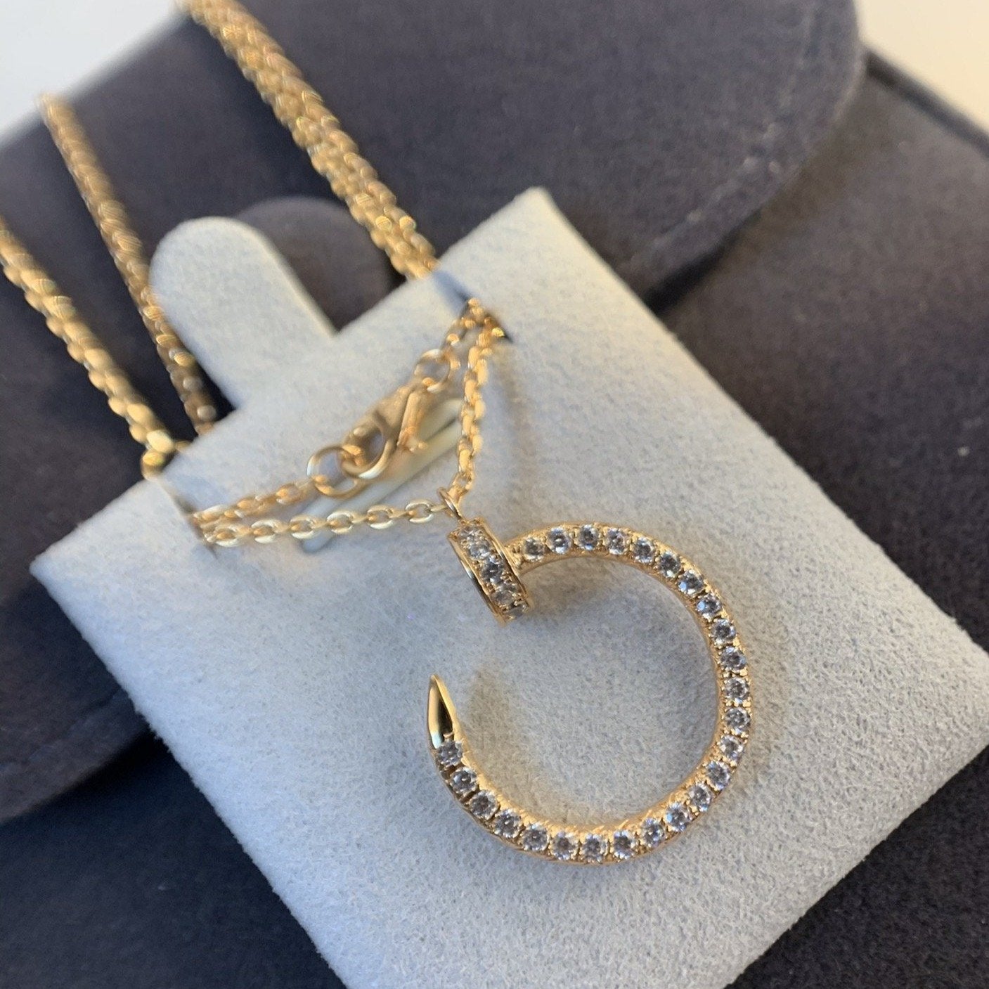 [Rosla]JUSTE NECKLACE PINK GOLD DIAMONDS