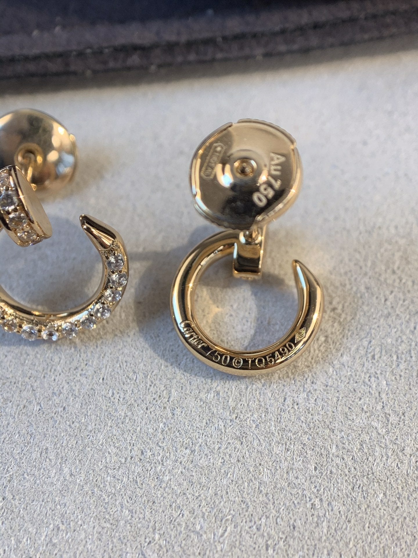 [Rosla]JUSTE EARRINGS GOLD DIAMONDS