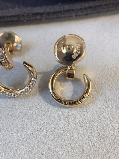 [Rosla]JUSTE EARRINGS GOLD DIAMONDS