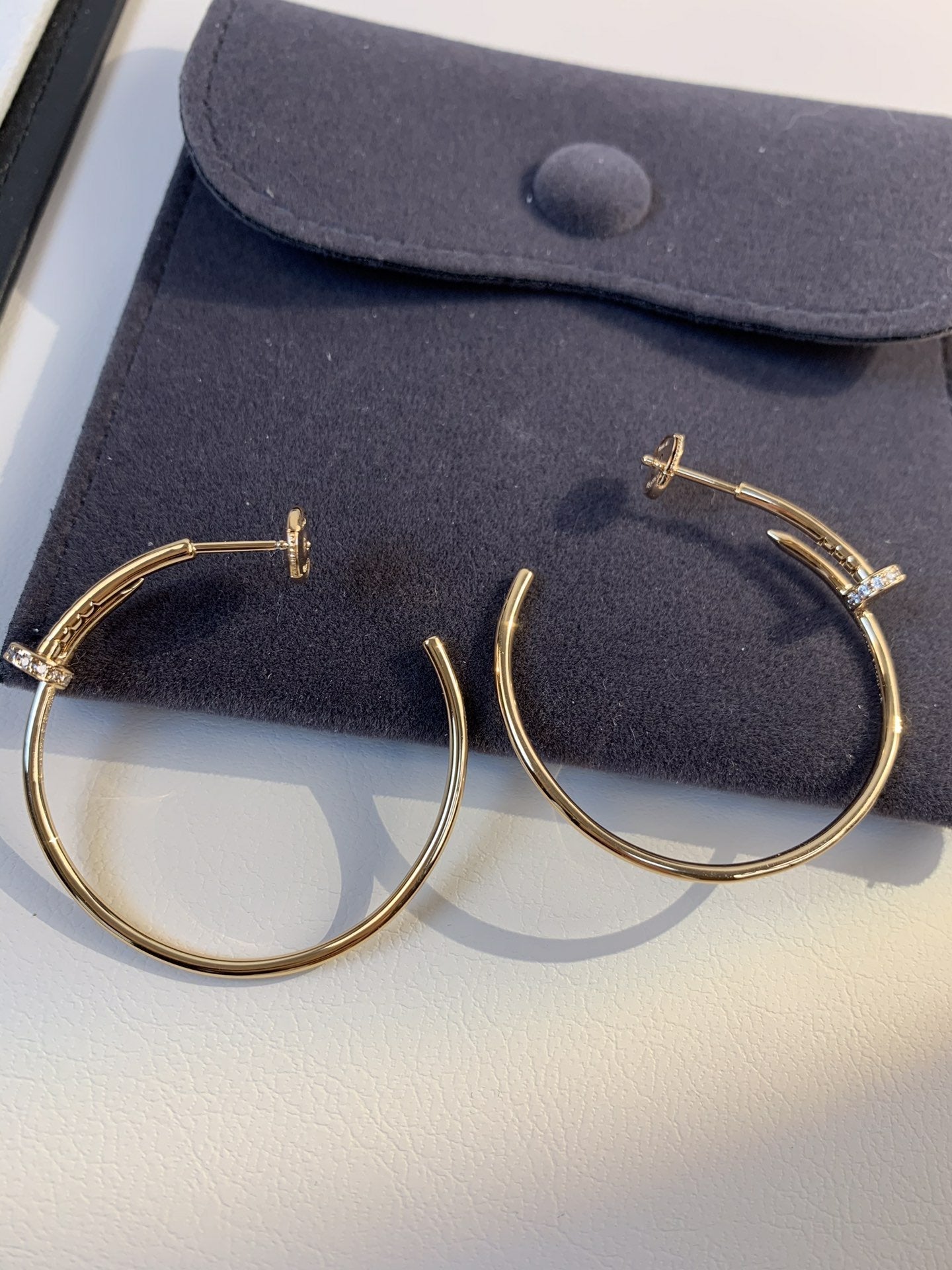 [Rosla]JUSTE EARRINGS GOLD DIAMONDS 1.8MM