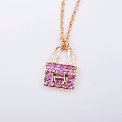 [Rosla]CONSTANCE PEDANT PURPLE DIAMOND NECKLACE