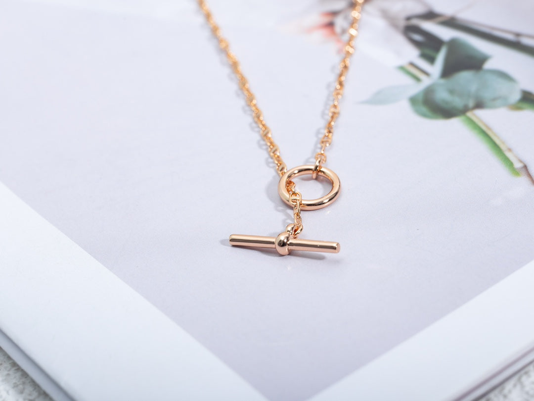 [Rosla]ECHAPPEE NECKLACE PINK GOLD