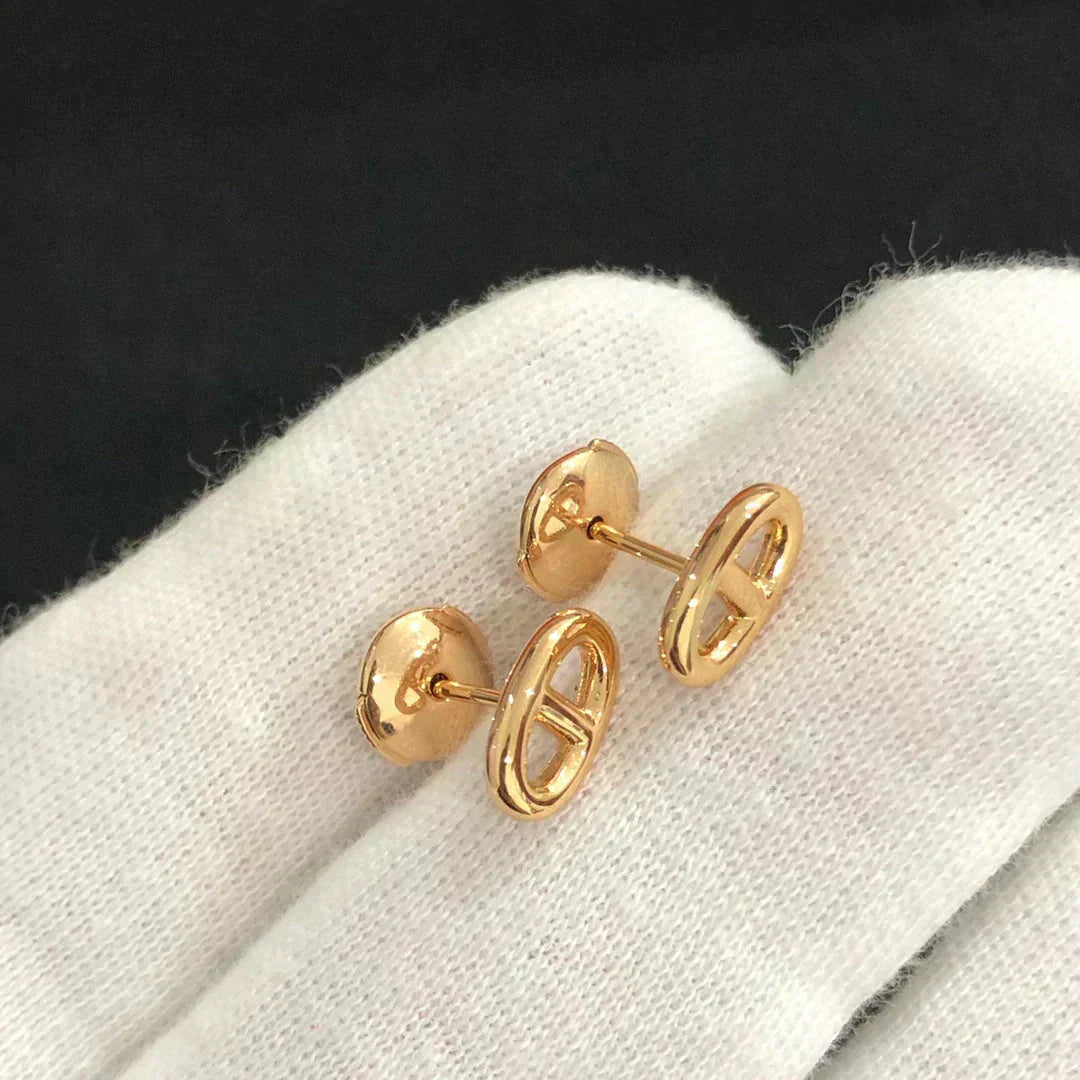 [Rosla]CHAINE SMALL EARRINGS GOLD AND SILVER